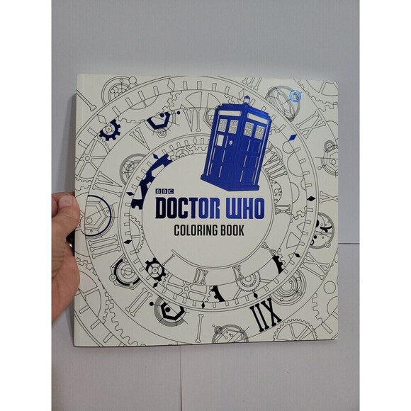 Doctor Who Coloring Book BBC Adult 45 pictures 1 Tiny Bit Colored - Picture 1 of 5